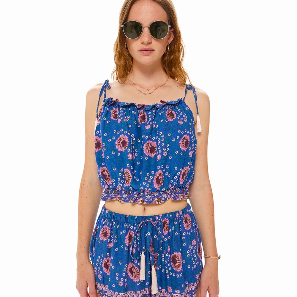 Mother Poppy Top (vintage flowers azure) XS- brand new with tags/never worn.